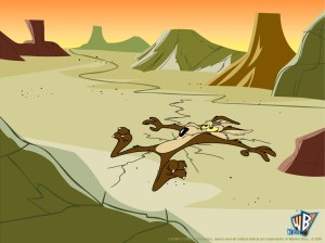 Wile E. Coyote gone flat...